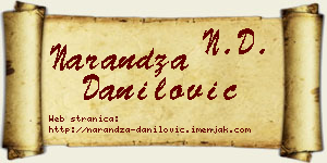 Narandža Danilović vizit kartica